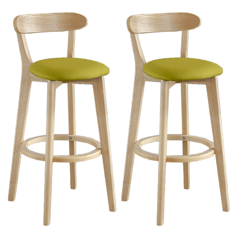 Scandinavian Matte Finish Upholstered Bar Stools Living Room Footrest Stool