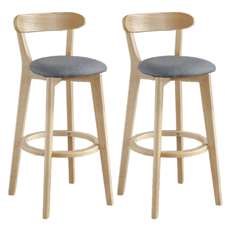 Scandinavian Matte Finish Upholstered Bar Stools Living Room Footrest Stool