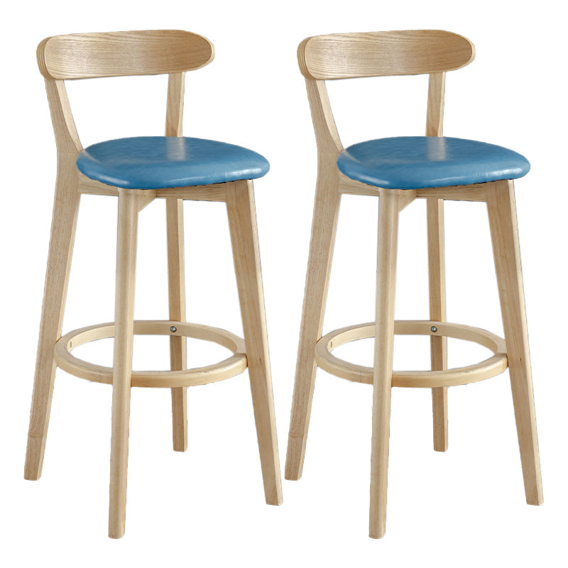 Scandinavian Matte Finish Upholstered Bar Stools Living Room Footrest Stool