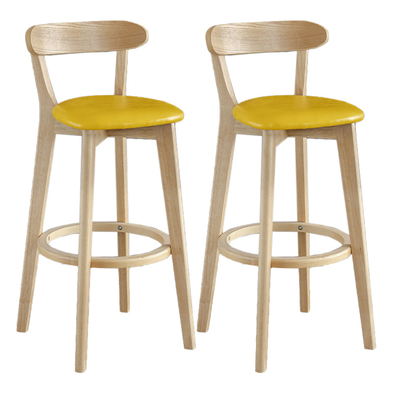 Scandinavian Matte Finish Upholstered Bar Stools Living Room Footrest Stool