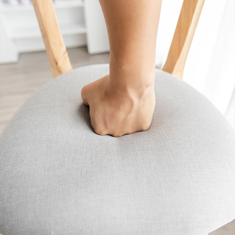 Scandinavian Matte Finish Upholstered Bar Stools Living Room Footrest Stool