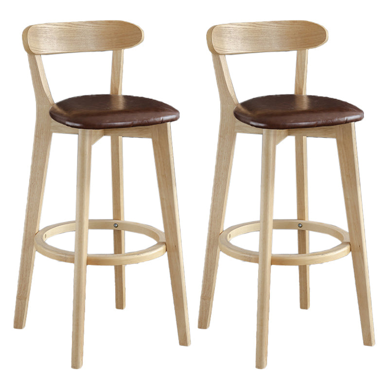 Scandinavian Matte Finish Upholstered Bar Stools Living Room Footrest Stool