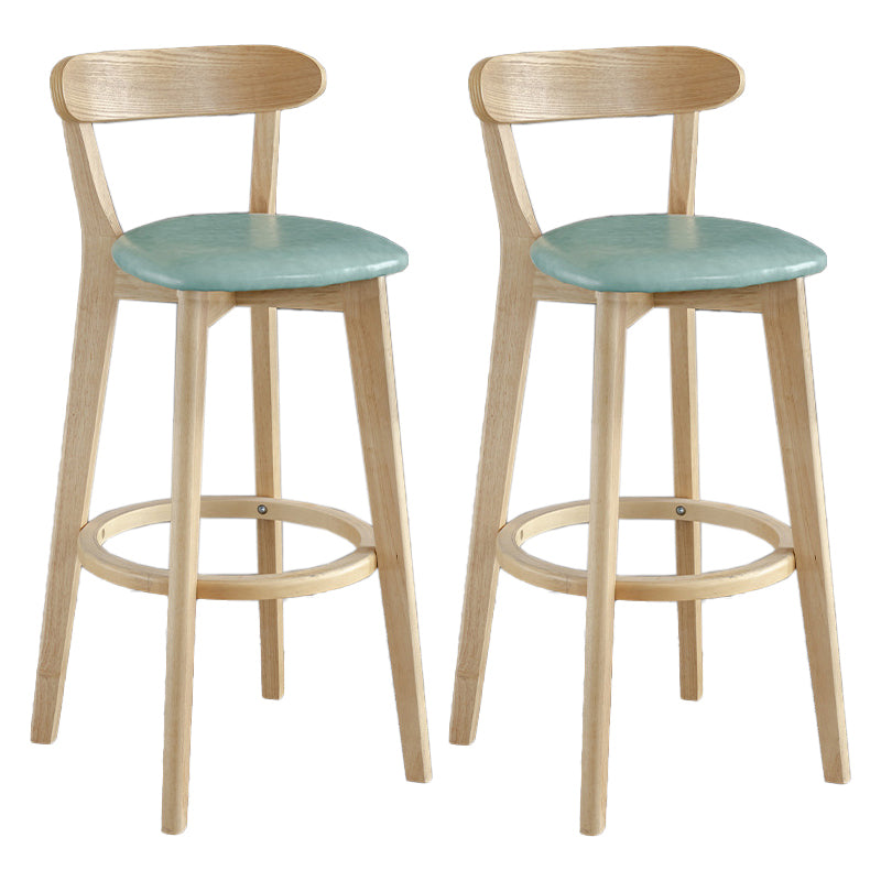 Scandinavian Matte Finish Upholstered Bar Stools Living Room Footrest Stool