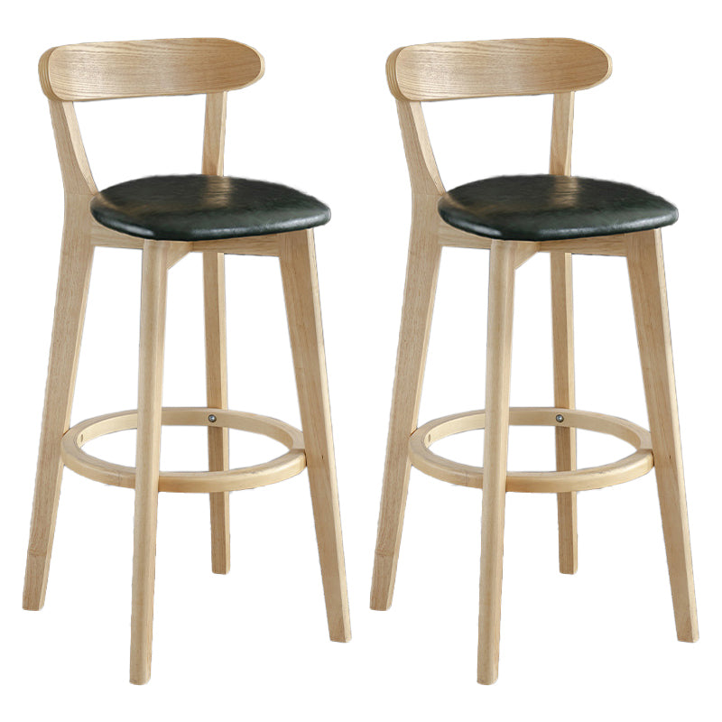 Scandinavian Matte Finish Upholstered Bar Stools Living Room Footrest Stool