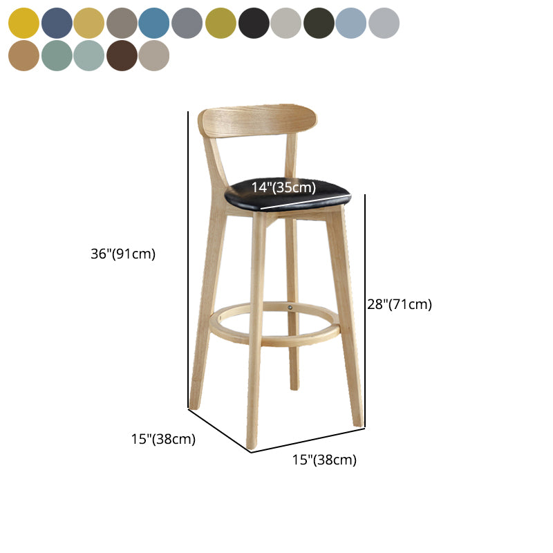 Scandinavian Matte Finish Upholstered Bar Stools Living Room Footrest Stool