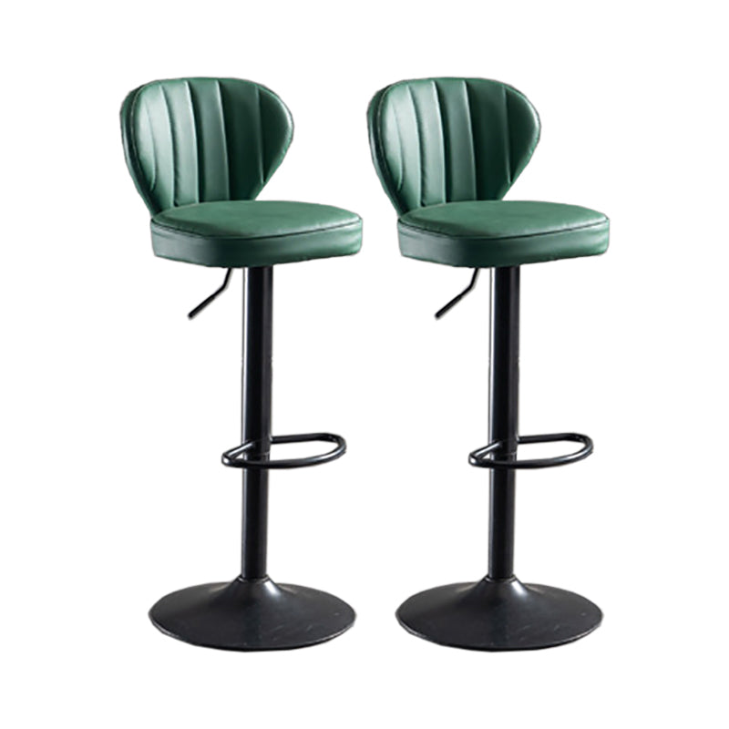 Modern Adjustable Height Swivel Barstool Restaurant Leather Stool