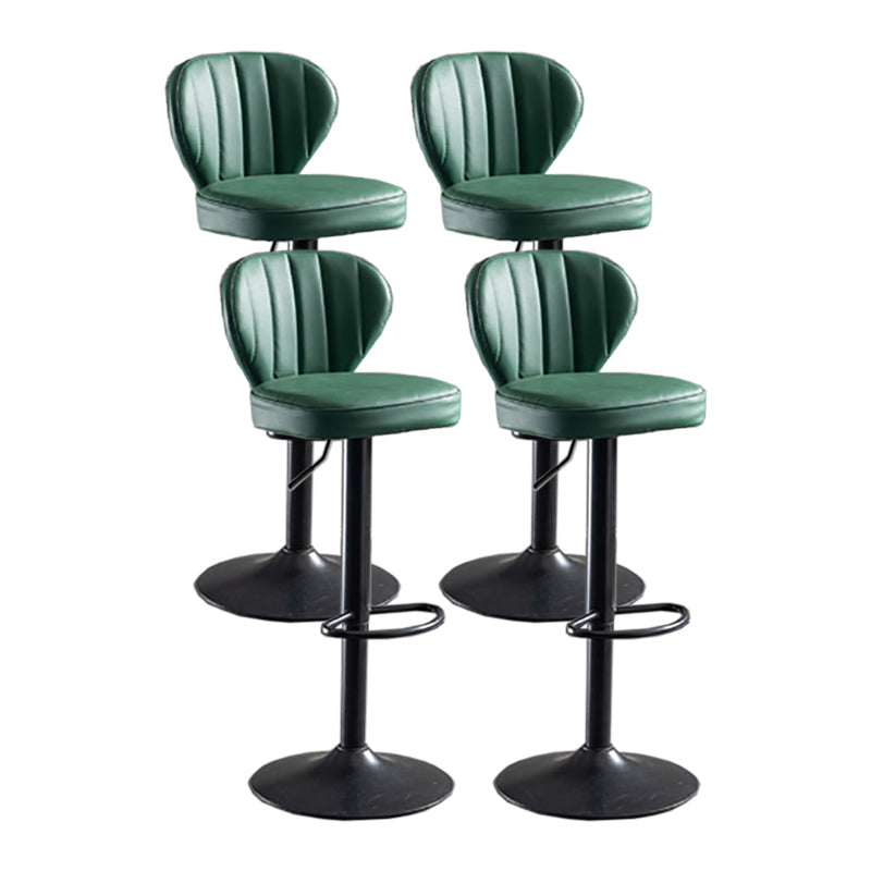 Modern Adjustable Height Swivel Barstool Restaurant Leather Stool