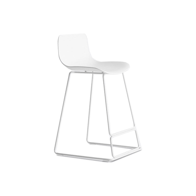 Modern Coffee Shop Armless Stool Matte Finish Plastic Barstool