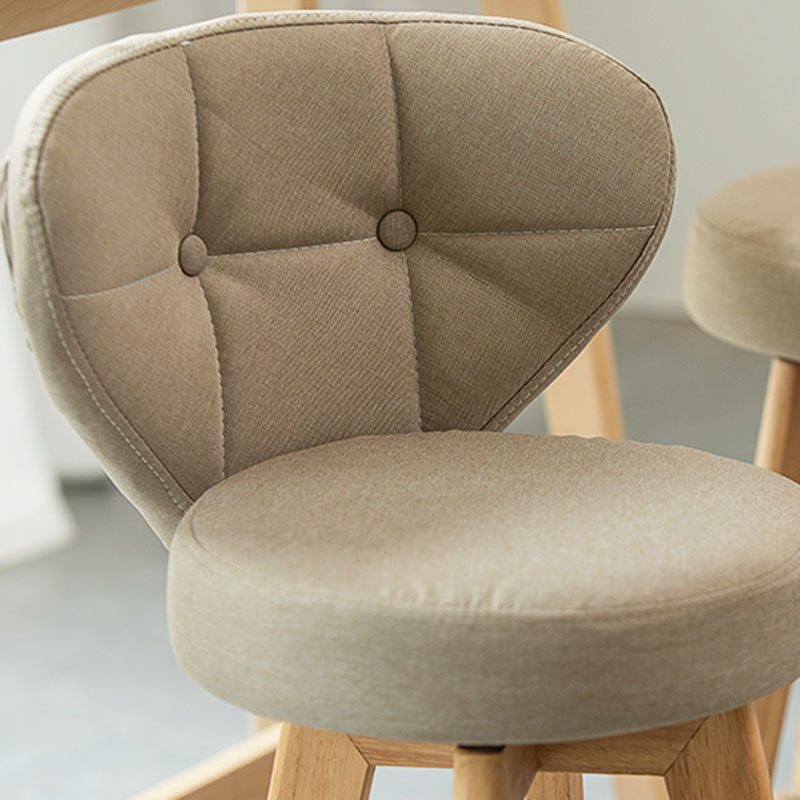 Modern Rubberwood Solid Wood Bar Stool Matte Finish Home Stool