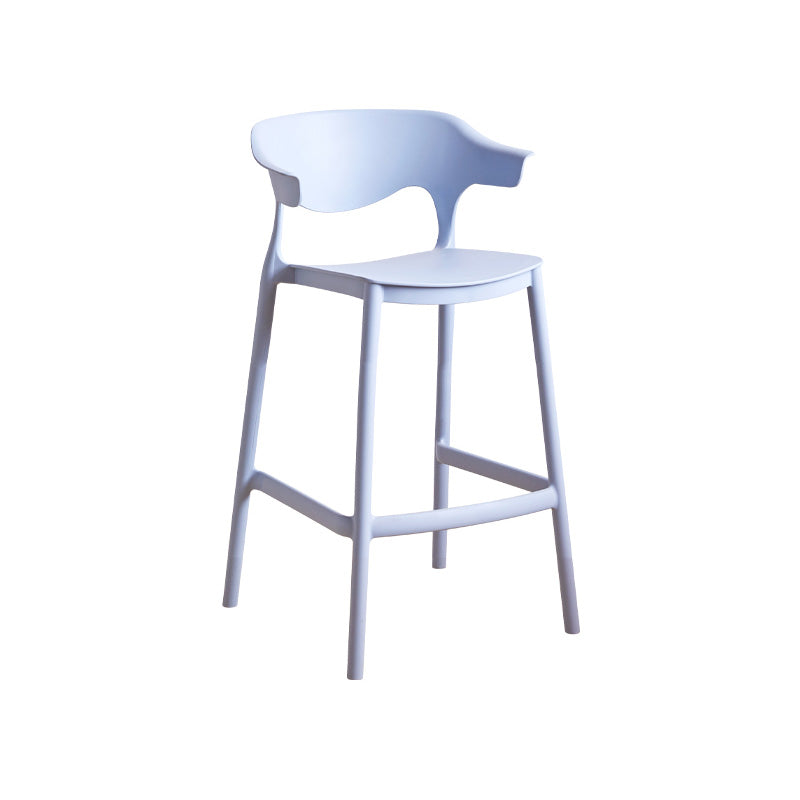 Scandinavian Stackable Milk Tea Shop Stool Matte Finish Plastic Barstool