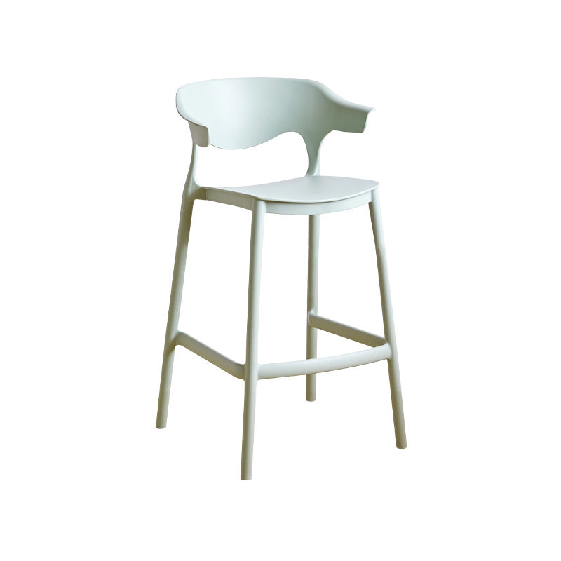 Scandinavian Stackable Milk Tea Shop Stool Matte Finish Plastic Barstool