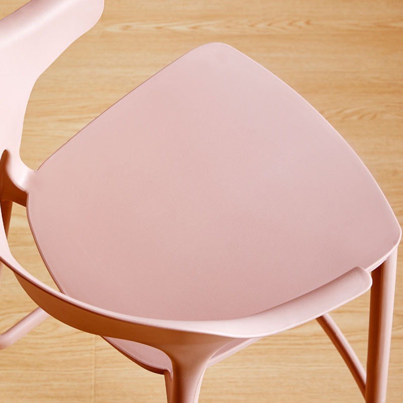 Scandinavian Stackable Milk Tea Shop Stool Matte Finish Plastic Barstool