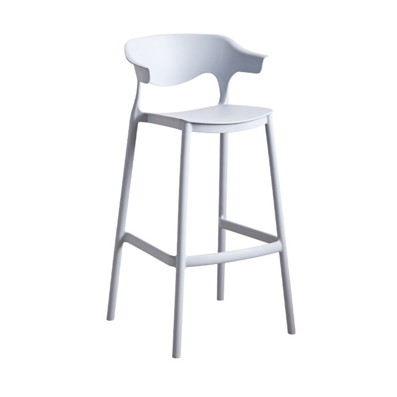 Scandinavian Stackable Milk Tea Shop Stool Matte Finish Plastic Barstool