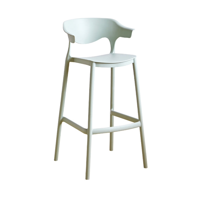 Scandinavian Stackable Milk Tea Shop Stool Matte Finish Plastic Barstool
