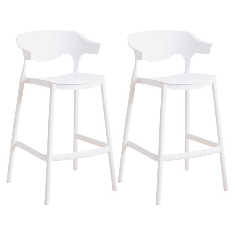 Scandinavian Stackable Milk Tea Shop Stool Matte Finish Plastic Barstool