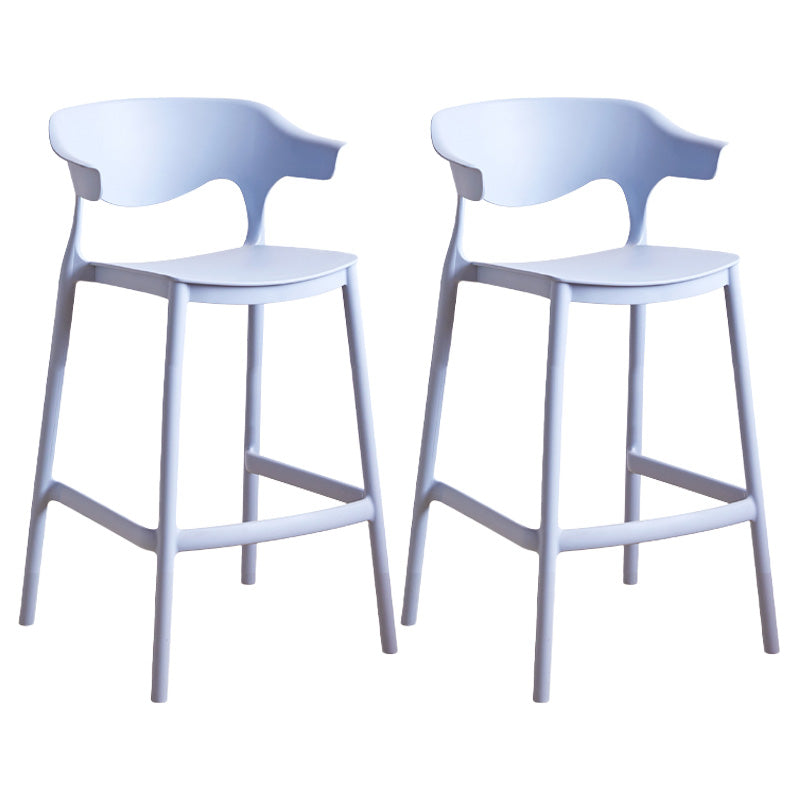 Scandinavian Stackable Milk Tea Shop Stool Matte Finish Plastic Barstool