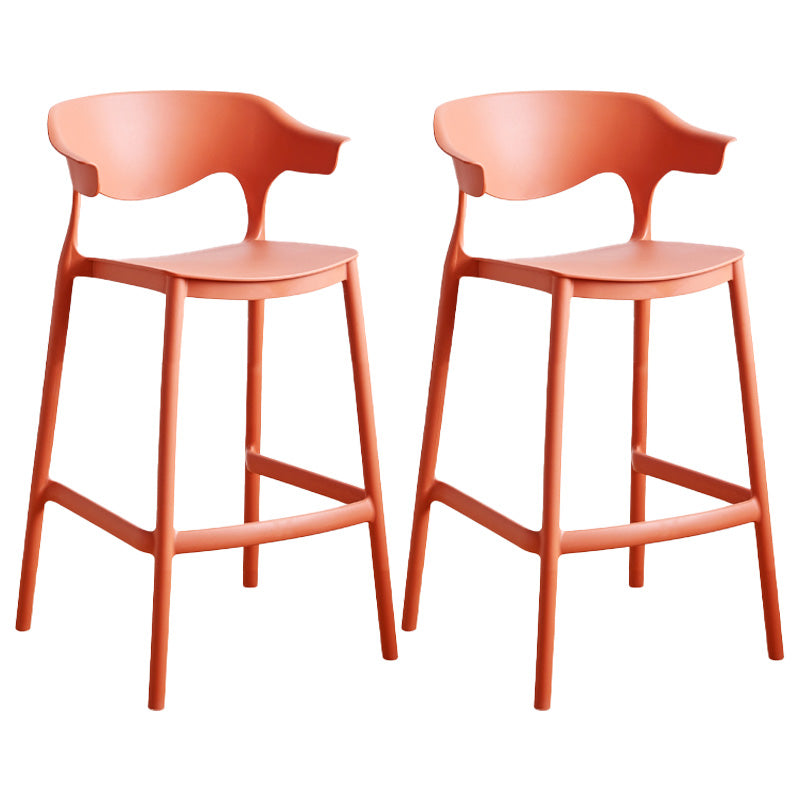 Scandinavian Stackable Milk Tea Shop Stool Matte Finish Plastic Barstool