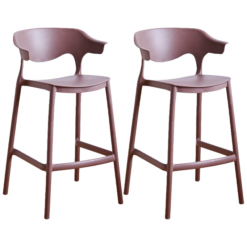 Scandinavian Stackable Milk Tea Shop Stool Matte Finish Plastic Barstool