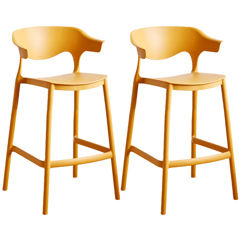 Scandinavian Stackable Milk Tea Shop Stool Matte Finish Plastic Barstool