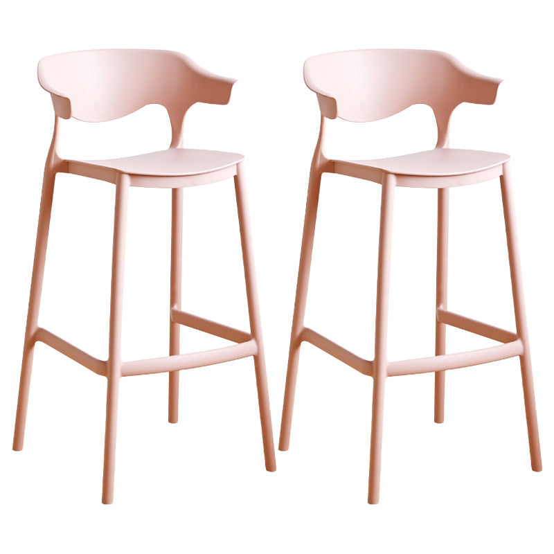 Scandinavian Stackable Milk Tea Shop Stool Matte Finish Plastic Barstool