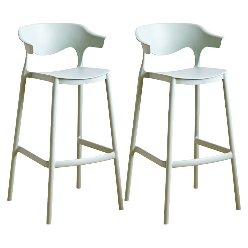 Scandinavian Stackable Milk Tea Shop Stool Matte Finish Plastic Barstool