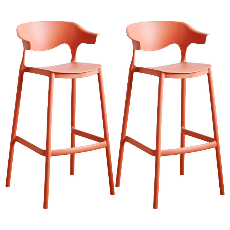 Scandinavian Stackable Milk Tea Shop Stool Matte Finish Plastic Barstool