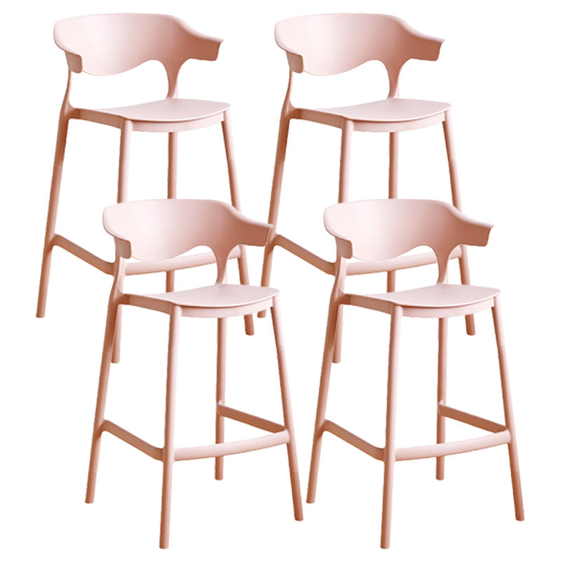 Scandinavian Stackable Milk Tea Shop Stool Matte Finish Plastic Barstool
