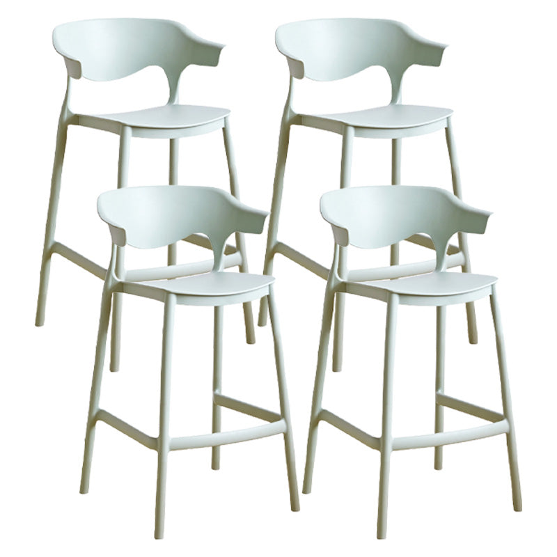 Scandinavian Stackable Milk Tea Shop Stool Matte Finish Plastic Barstool