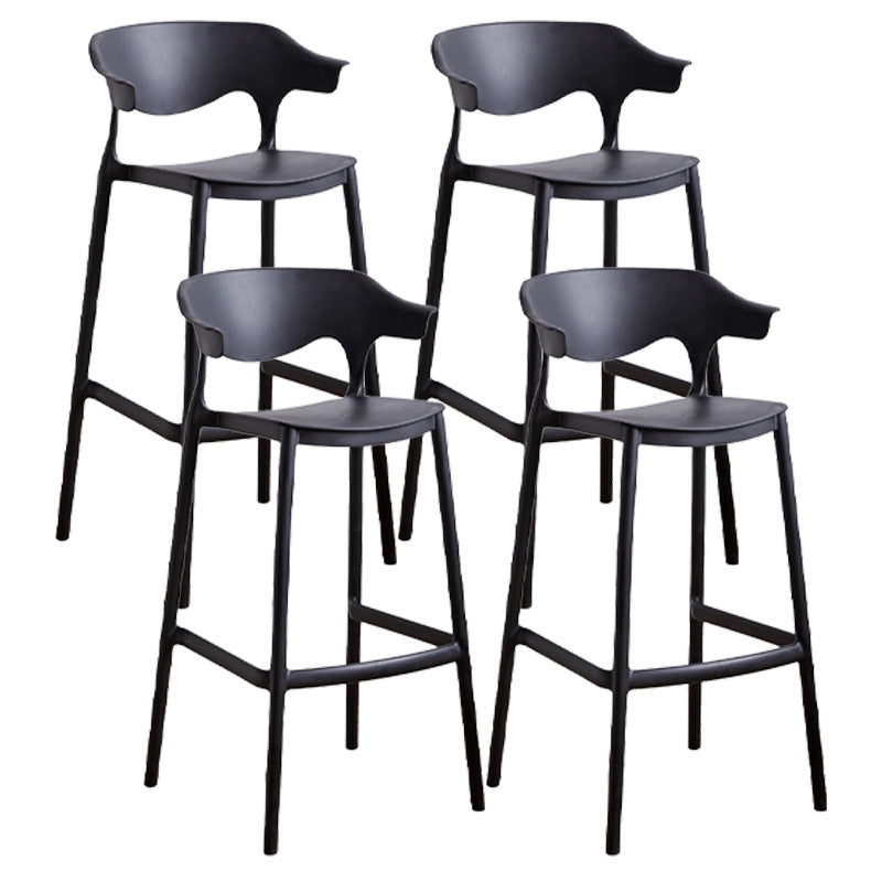Scandinavian Stackable Milk Tea Shop Stool Matte Finish Plastic Barstool