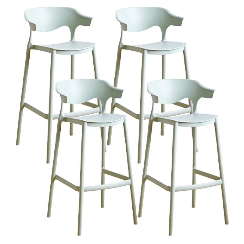 Scandinavian Stackable Milk Tea Shop Stool Matte Finish Plastic Barstool