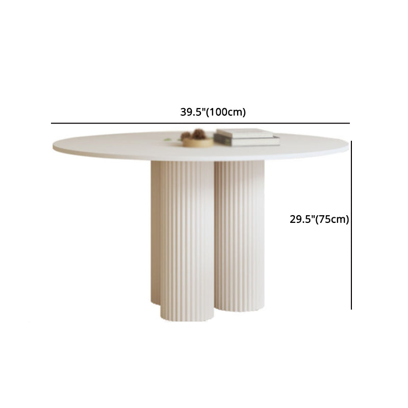 Modern 1/2/5 Pieces Dining Set Round Stone Dining Table for Dining Room