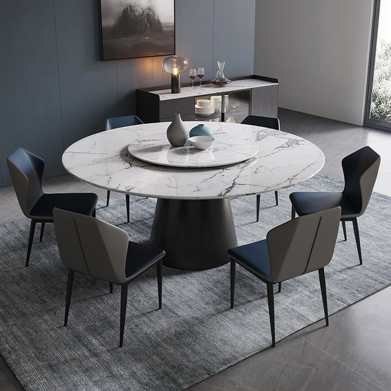 Modern 1/4/7/9/11 Pieces Dining Set Round Sintered Stone Dining Table Set