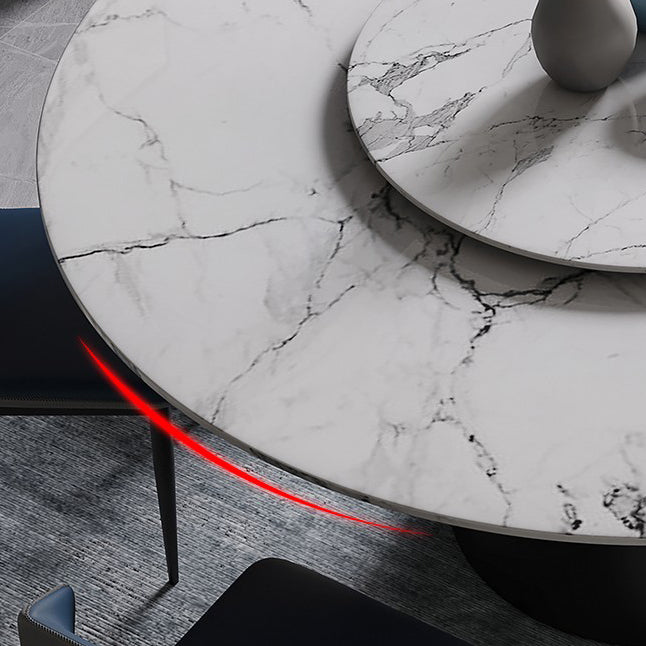 Modern 1/4/7/9/11 Pieces Dining Set Round Sintered Stone Dining Table Set
