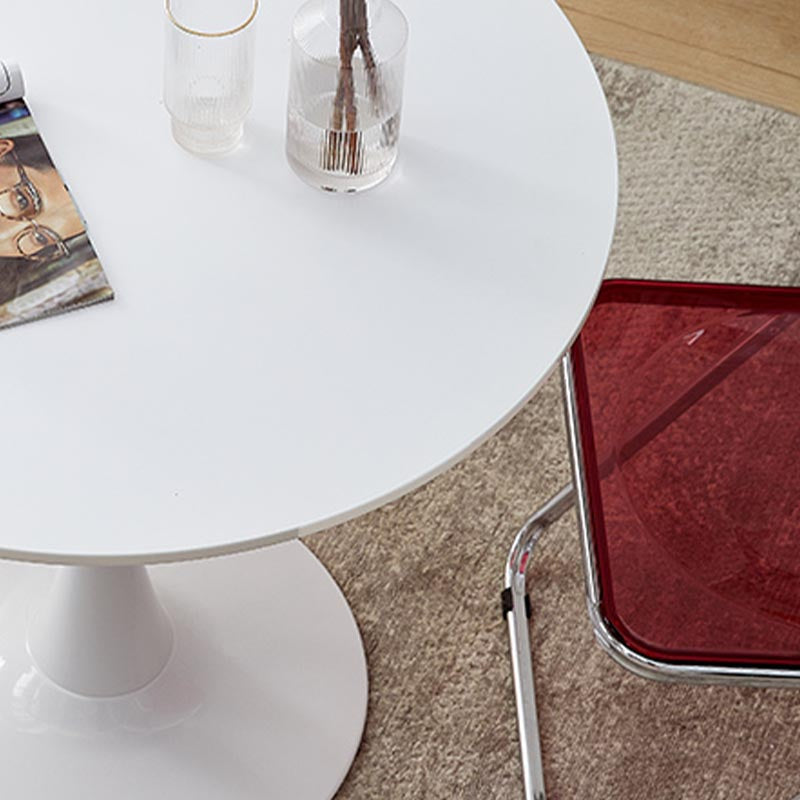 Minimalism Style Round Top Restaurant Table Metal Base Dining Table