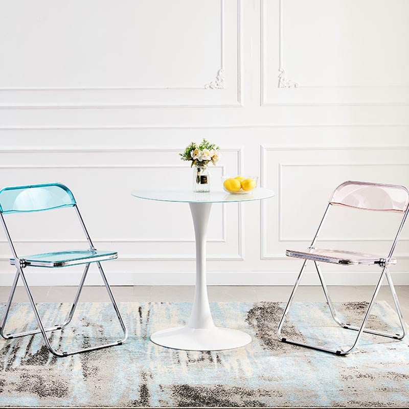 Minimalism Style Round Top Restaurant Table Metal Base Dining Table