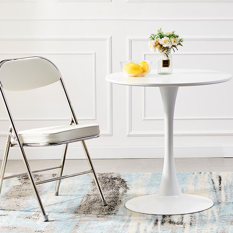 Minimalism Style Round Top Restaurant Table Metal Base Dining Table