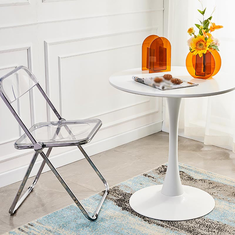 Minimalism Style Round Top Restaurant Table Metal Base Dining Table