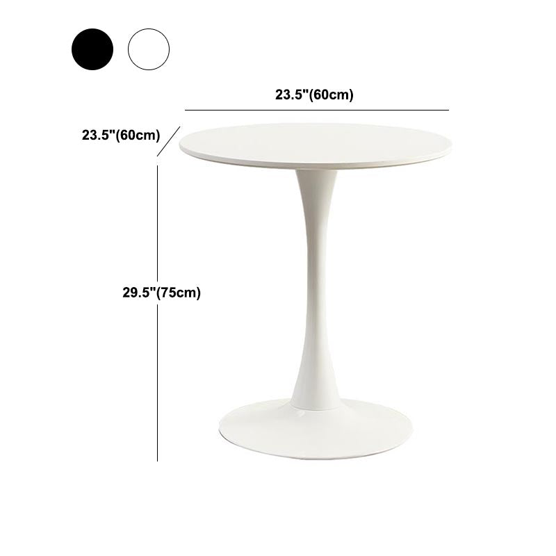 Minimalism Style Round Top Restaurant Table Metal Base Dining Table