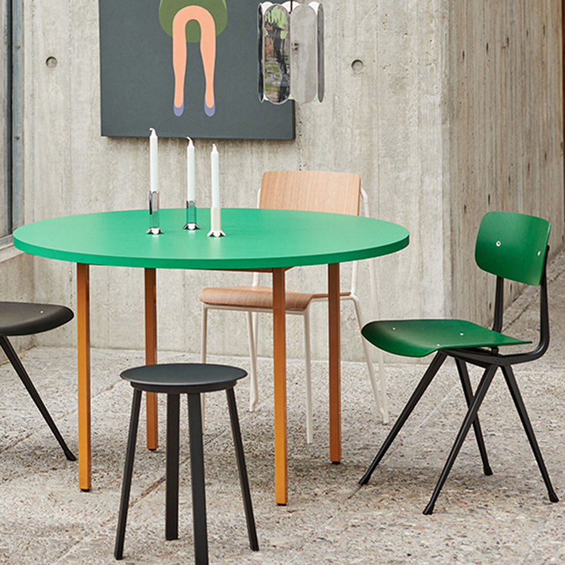 Modern Round Top Dinette Table Metal Base Dining Table for Coffee Shop