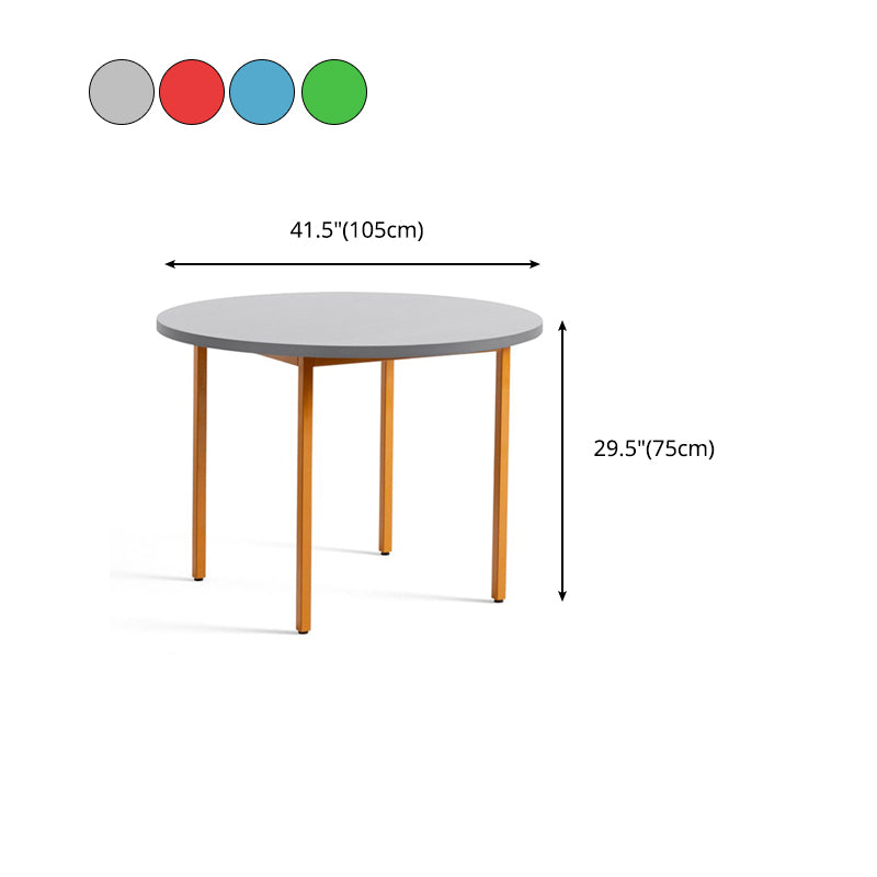 Modern Round Top Dinette Table Metal Base Dining Table for Coffee Shop