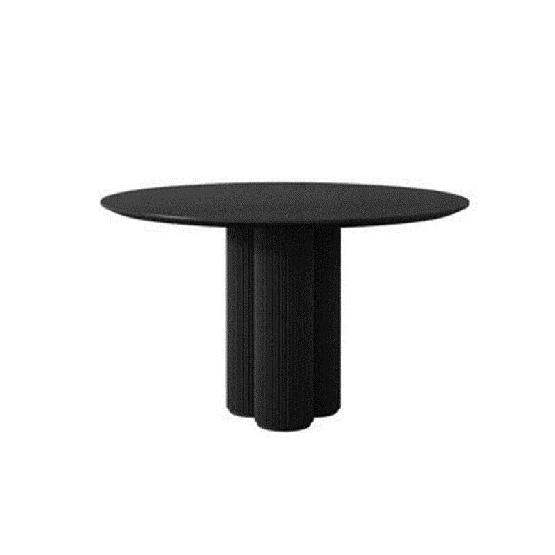 Modern Round Top Dinette Table Solid Wood Base Dining Table for Restaurant