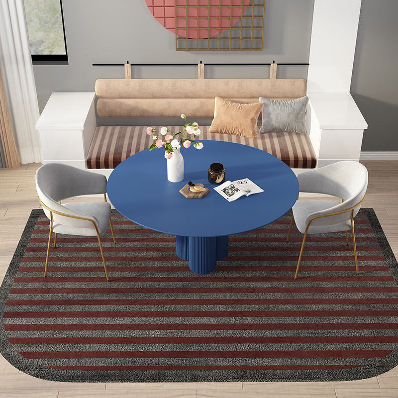 Modern Round Top Dinette Table Solid Wood Base Dining Table for Restaurant