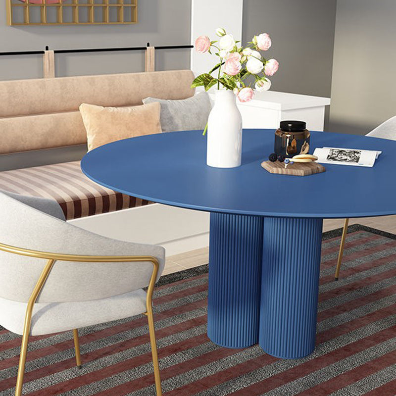 Modern Round Top Dinette Table Solid Wood Base Dining Table for Restaurant