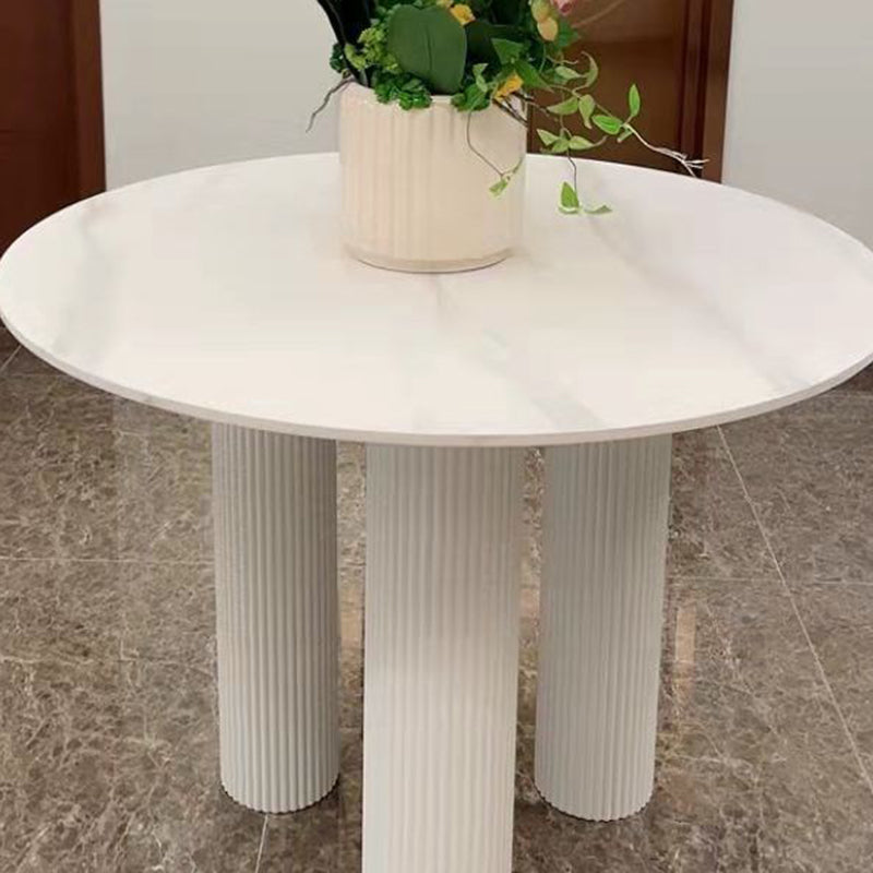 Modern Round Top Dinette Table Solid Wood Base Dining Table for Restaurant