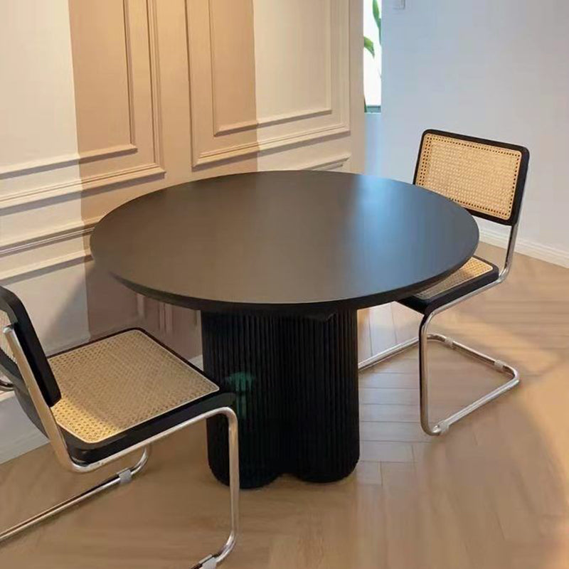 Modern Round Top Dinette Table Solid Wood Base Dining Table for Restaurant