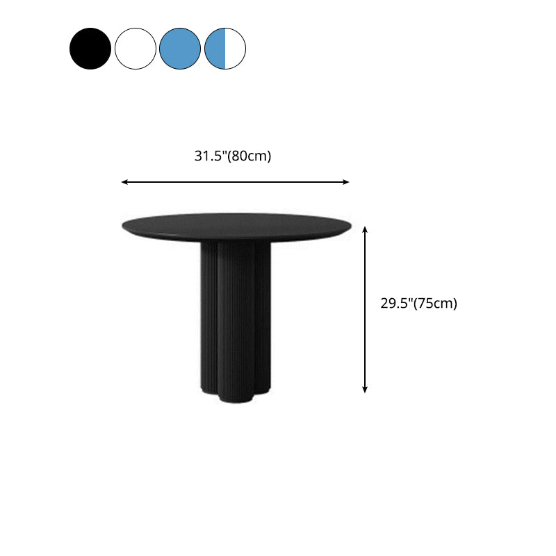 Modern Round Top Dinette Table Solid Wood Base Dining Table for Restaurant
