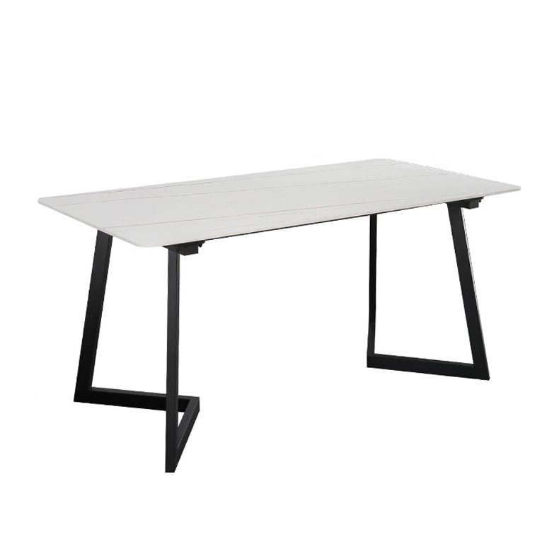 Modern Style Rectangle Dining Table Stone Dining Room Collection for Indoor