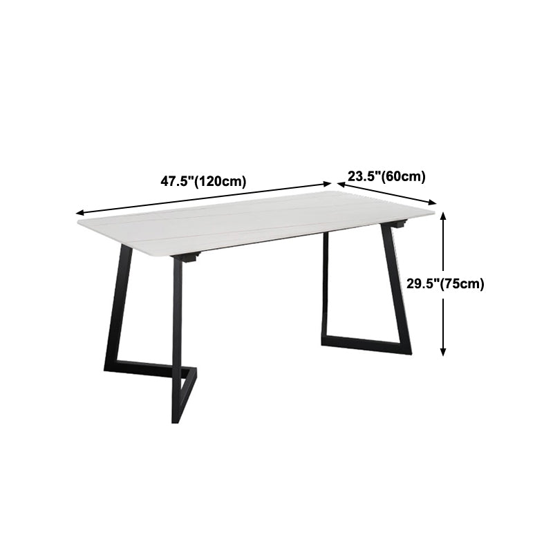 Modern Style Rectangle Dining Table Stone Dining Room Collection for Indoor