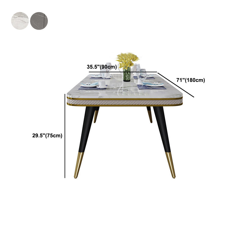 Rectangle Dining Table Traditional Luxury Dining Table with 4 Legs