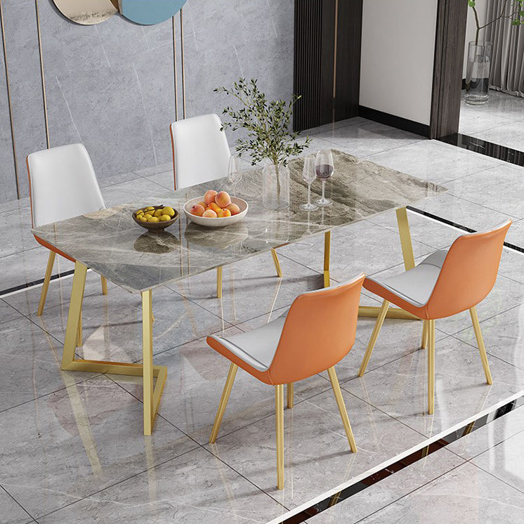 Rectangle Stone Dining Room Table Traditional Luxury Dinner Room Kitchen Table